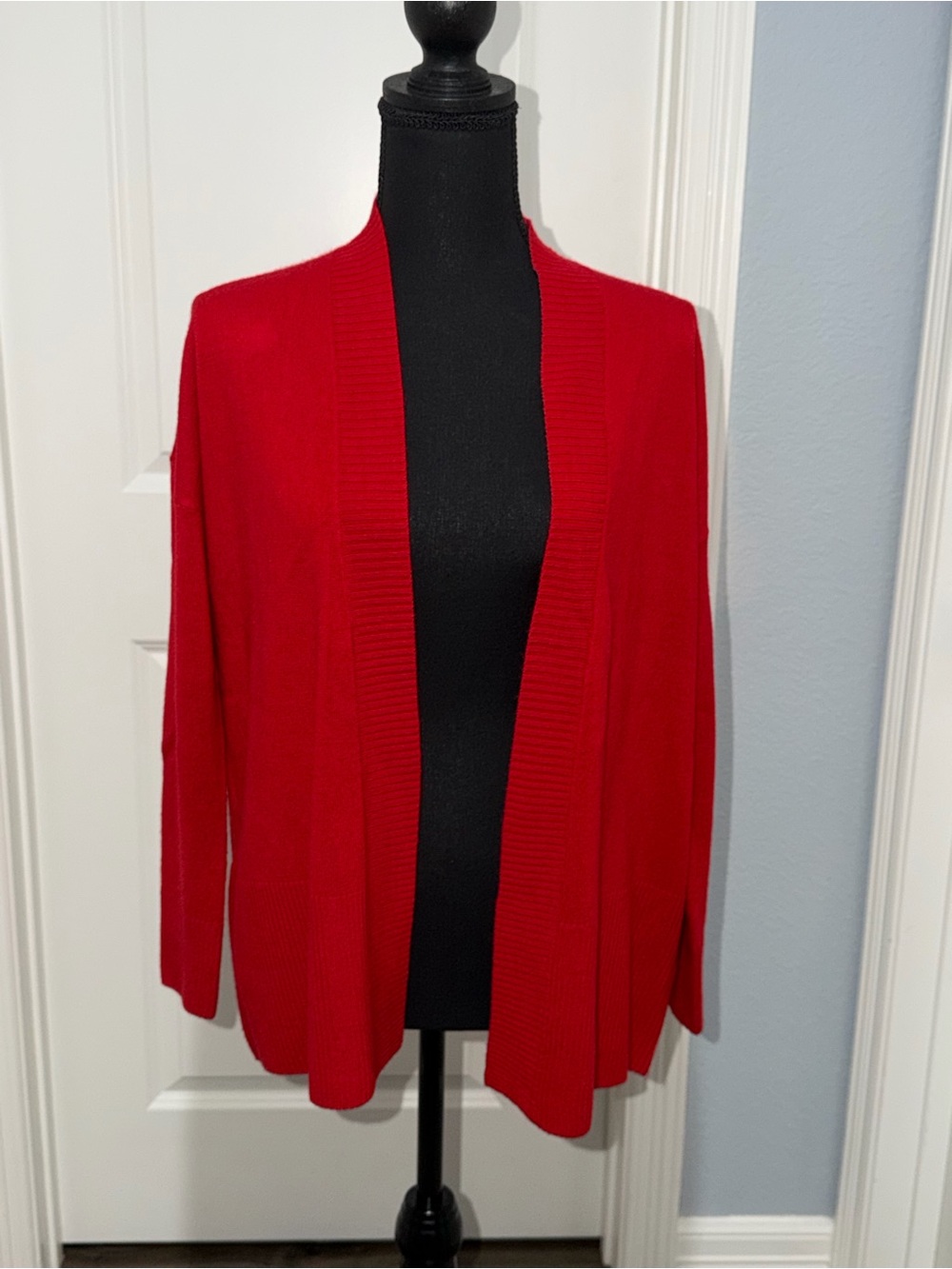 Rebecca Malone Red Open-Front Cardigan Sweater size PS